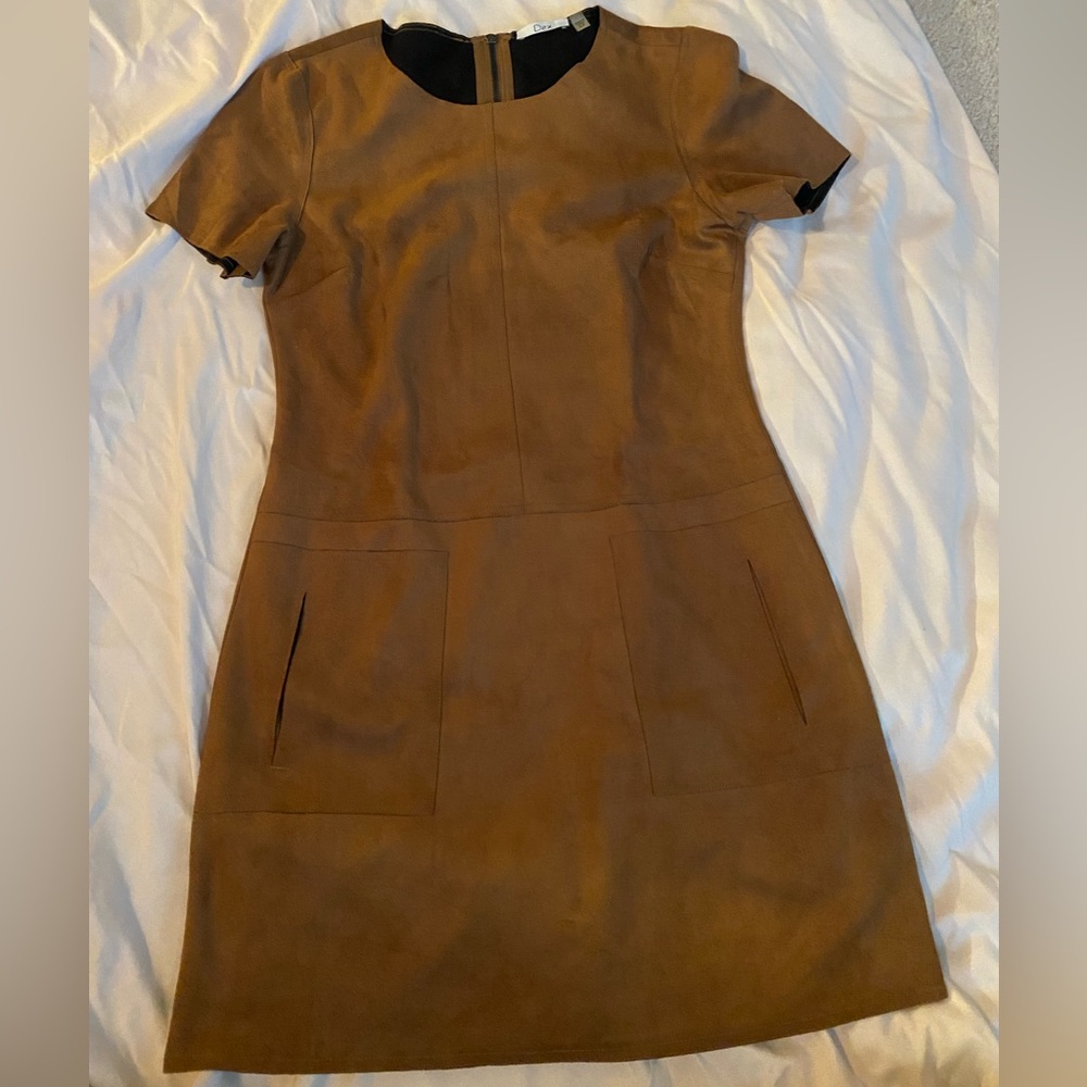 Suede short sleeve dress NWOT